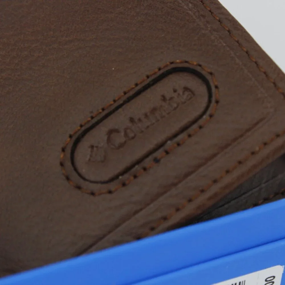 Columbia Men's‎ Leather Trifold Wallet - Brown - Original Packaging